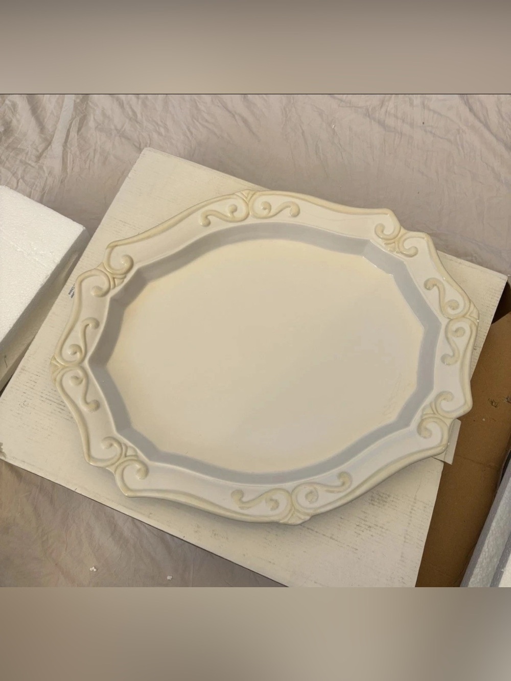 VTG Princess House #1216 Ceramic Platter, Retired NIB New